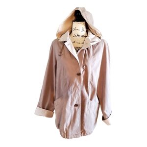 Braetan Tan Utility Jacket with Oversized Fit and Hood Size Medium